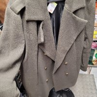 H& M масленозелено  дамско палто- XXL, снимка 2 - Палта, манта - 42403408