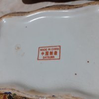 Страхотна стара китайска кутия бижутерка порцелан сатцума, снимка 3 - Антикварни и старинни предмети - 44263071