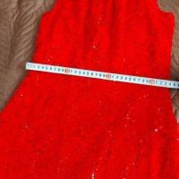Официална дантелена червена рокля, снимка 3 - Рокли - 44475062