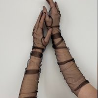 дълги ръкавици от тюл, снимка 7 - Ръкавици - 38013932