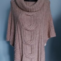 Топло пончо тип пуловер , снимка 2 - Якета - 44237207