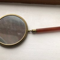 старинно дамско, двойно огледало - бронз и кехлибар, снимка 6 - Антикварни и старинни предмети - 39548679