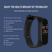 Смарт гривна M4 Smart Wristband Smart bracelet фитнес гривна, часовник крачкомер, Bluetooth. НАЛИЧНО, снимка 5 - Смарт гривни - 30686948