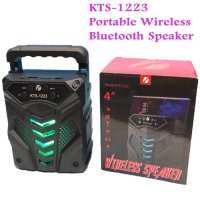Bluetooth тонколона KTS-1223 4-инчов високоговорител със светлини, снимка 2 - Bluetooth тонколони - 36963620