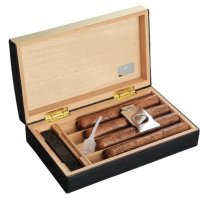 Cohiba  кутия за пури кедров преносим хумидор с кожено покритие кохиба, снимка 5 - Други - 42114287