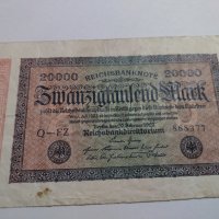Райх банкнота-Германия- 20 000 марки / 1923 година- 17989, снимка 3 - Нумизматика и бонистика - 31015506