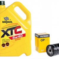 Комплект масло BARDAHL XTC 5W40 5L + маслен филтър, снимка 1 - Аксесоари и консумативи - 39564861