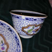 Античен порцелан Mosa - чаши и чинийки (3 броя), снимка 3 - Сервизи - 38936566