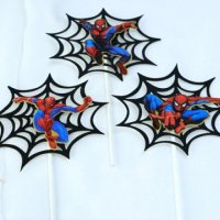 3 бр Спайдърмен Spiderman Мрежа Паяжина меки топери украса декор за торта, снимка 1 - Други - 30126083