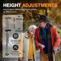 Нов Регулируем бастун за ходене с LED светлина Мъже Жени Възрастни хора , снимка 3 - Други стоки за дома - 42479741
