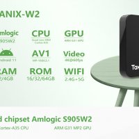 AndroidTV Box Tanix W2 Amlogic S905W2, снимка 2 - Плейъри, домашно кино, прожектори - 39573102