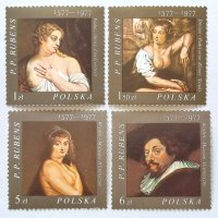 Полша, 1977 г. - пълна серия чисти марки, изкуство, 1*33, снимка 1 - Филателия - 40358814