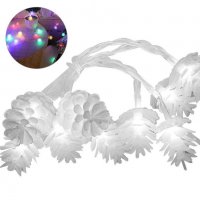Коледни LED лампички във формата на шишарки, снимка 2 - Декорация за дома - 38520713