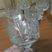 Кристални чаши за вино , снимка 2 - Антикварни и старинни предмети - 36634904