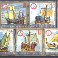 Чисти марки Кораби Платноходи 1975 от Екваторичлна Гвинея, снимка 1 - Филателия - 44668001