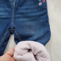 Ватирани дънки и блуза 68-74см., снимка 2 - Панталони и долнища за бебе - 31220926