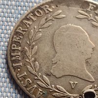 Сребърна монета 20 кройцера 1818г. Франц втори Австрийска империя 28662, снимка 3 - Нумизматика и бонистика - 42899857