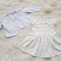 Бяла рокля за бебе на 6 месеца, снимка 2 - Бебешки рокли - 32005158
