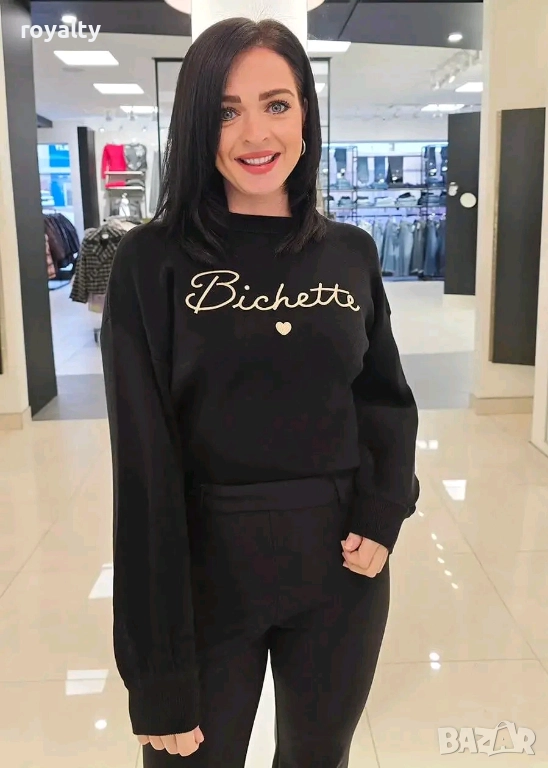 Черен Дамски Пуловер , снимка 1