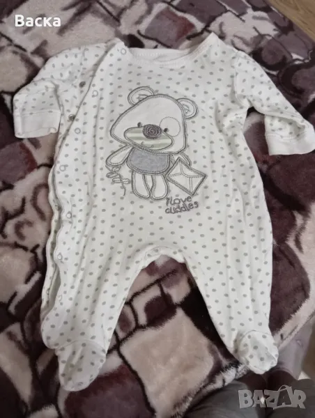 Бебешки ромпъри, боди с дълъг ръкав 0-3м, снимка 1