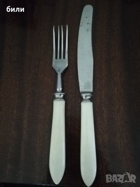 Ретро съветски нож и вилица, снимка 1