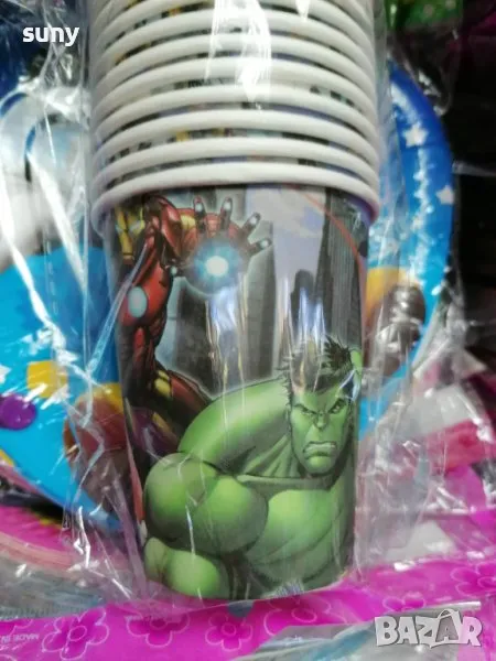 Парти чашки Отмъстителите Хълк 12 бр, снимка 1