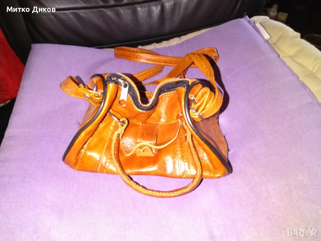 Чанта естествена кожа за момиче нова 19х 12х11см, снимка 1