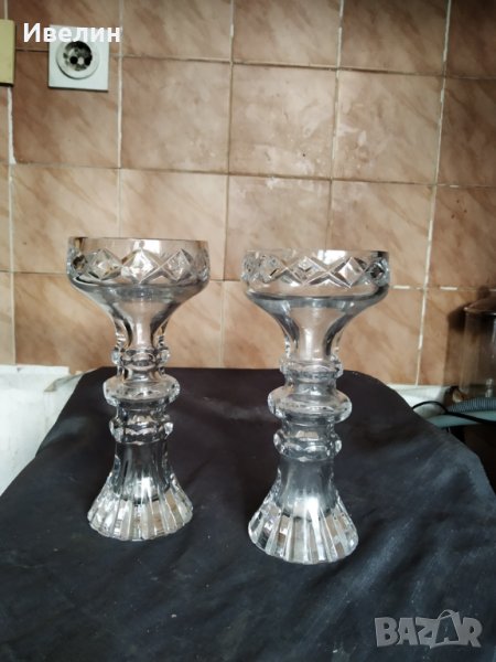 две чаши,бокали от кристал, снимка 1