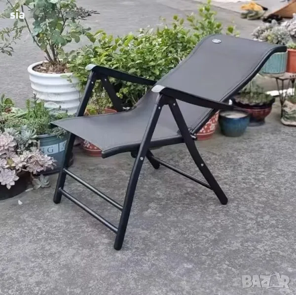 Къмпинг стол сгъваем, 7 позиции на облегалката, снимка 1