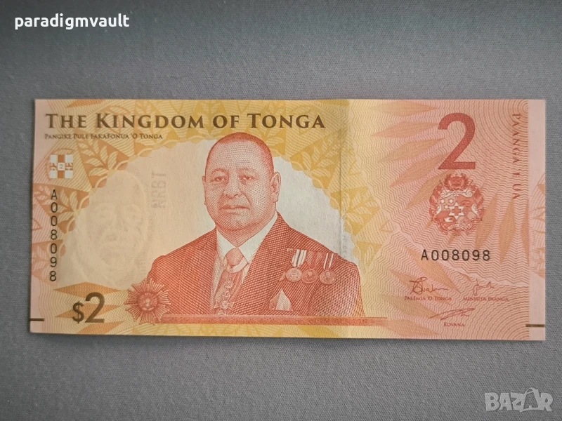 Банкнота - Тонга - 2 паанга UNC | 2024г., снимка 1