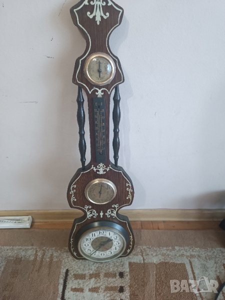 Хидрометър, Барометър, Термометър и Часовник, снимка 1