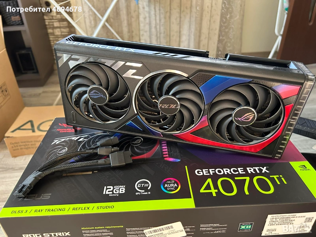 ASUS ROG STRIX RTX 4070Ti 12gb, снимка 1