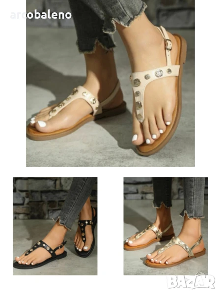 Дамски равни сандали, 3цвята , снимка 1