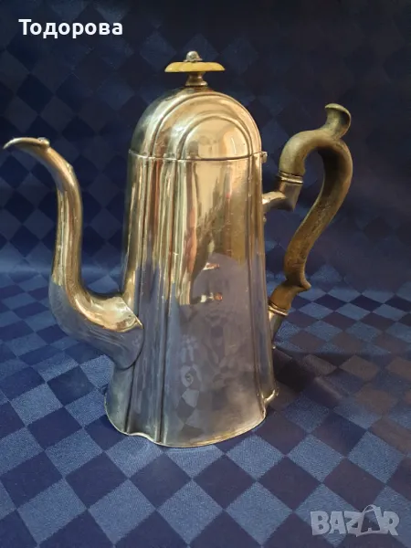 Голяма антична посребрена кана, снимка 1