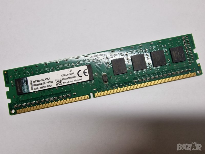 4GB DDR3 1600Mhz Kingston Ram Рам Памети за компютър с 12 месеца гаранция! - 2, снимка 1