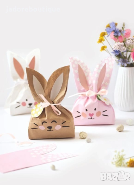 Folia Комплект за хартиени торбички Зайчета, снимка 1