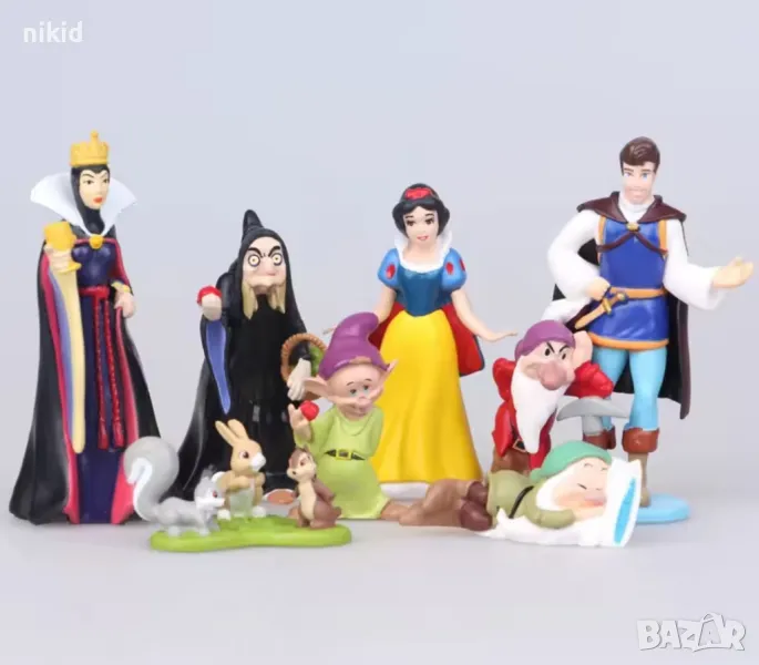 Снежанка джуджета принц герои пластмасови фигурки фигурка играчки за игра и торта украса пластмасови, снимка 1