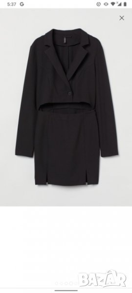 Рокля сако с изрязан участък H&M M/L Нова, снимка 1