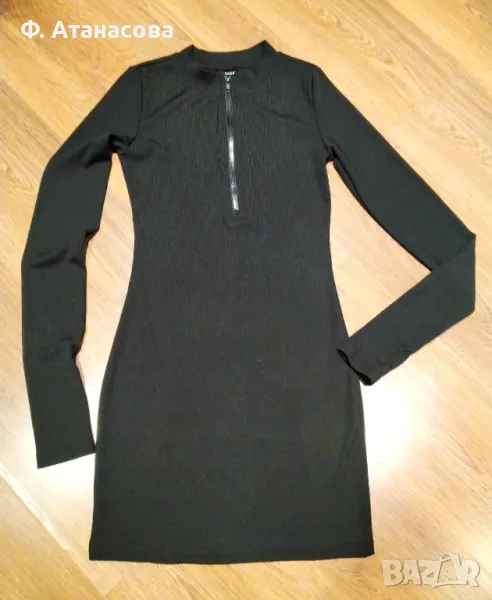 Спортна черна рокля, размер 34 / ХС, много секси, перфектна, снимка 1