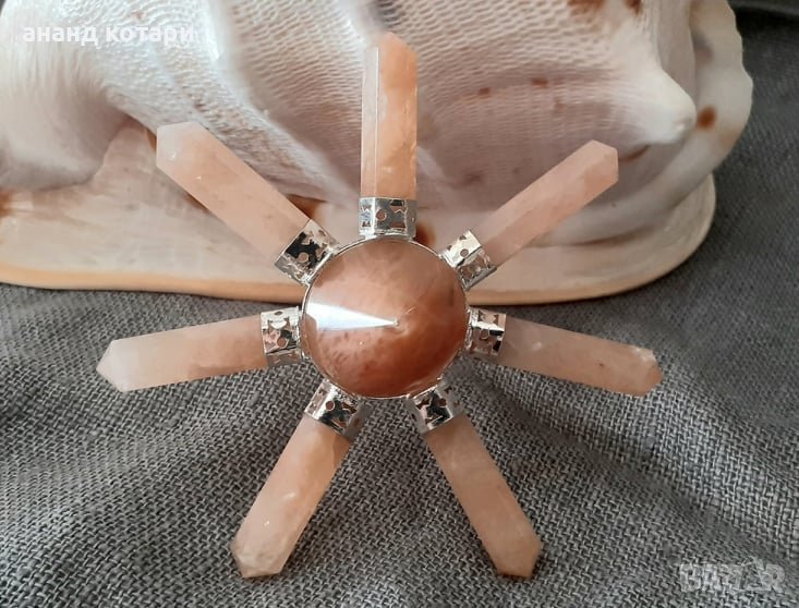 Седемлъчев енергиен генератор - Оранжев авантюрин, снимка 1