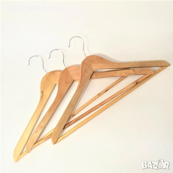 Закачалка за дрехи от дърво 10 бр., снимка 1