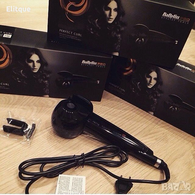 ✨ Високотехнологична керамична преса за къдрене на коса с LED дисплей – черна ✨, снимка 1