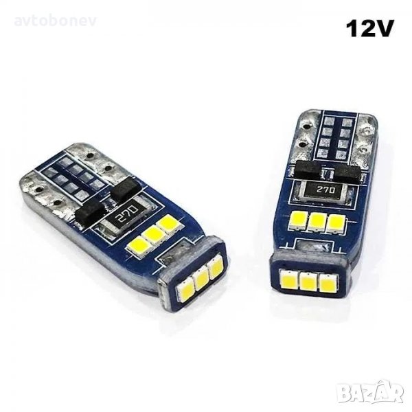 LED крушки-габарит T10(W5W)CANBUS к-т/2бр./-06-, снимка 1