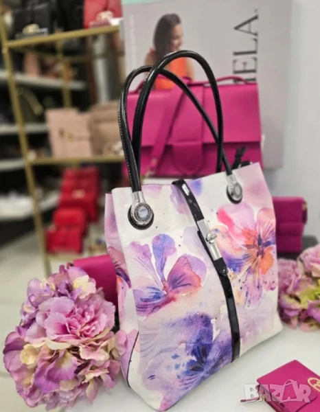 Дамски чанти с флорален цветен мотив, снимка 1