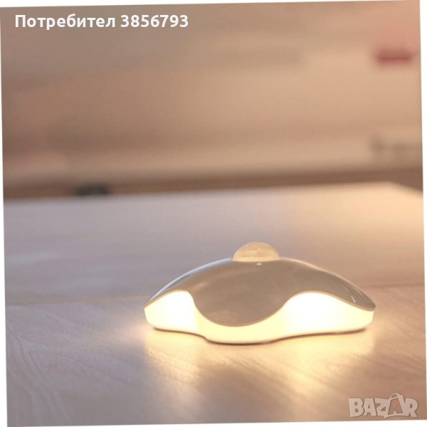 LED сензорна нощна лампа за стая, гардероб, шкаф на батерии, снимка 1