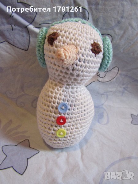 Ръчно плетен снежен човек, снимка 1