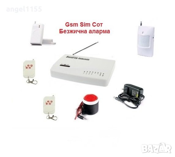 Gsm Sim Сот Безжична аларма охранителна система за дома, вилата, използваща Сим карта , снимка 1