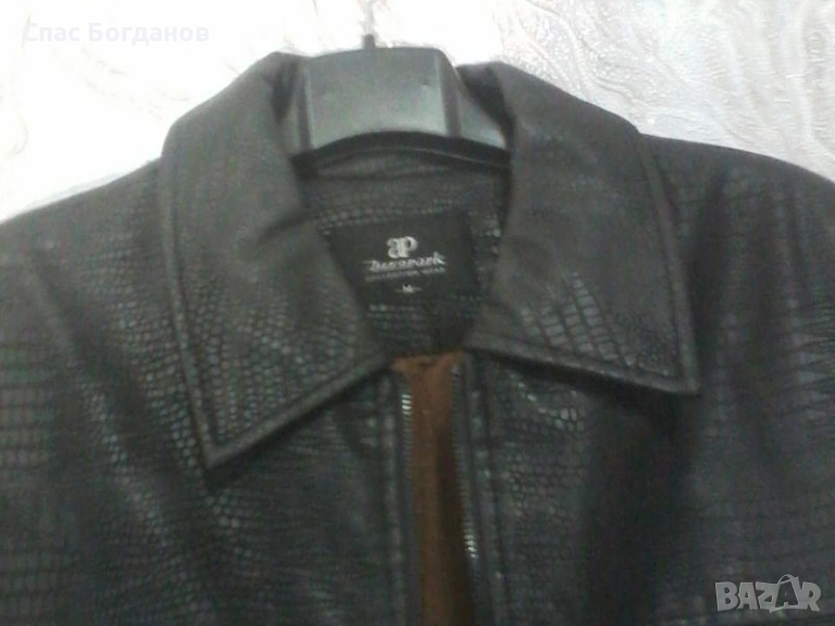 Продавам мъжко черно яке от екокожа за есенно зимен сезон, снимка 1