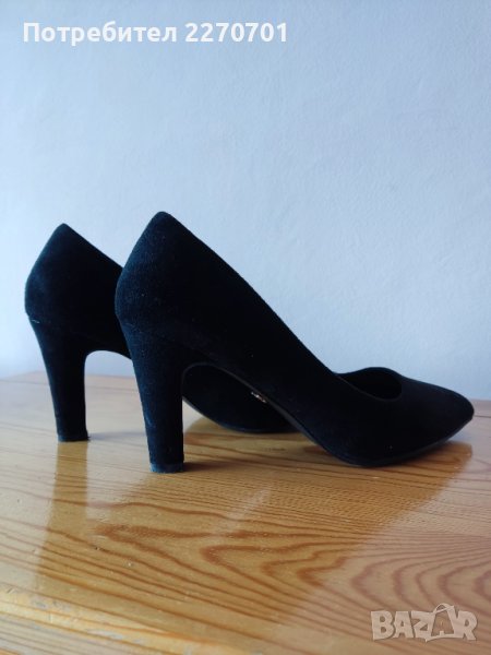 Елегантни дамски обувки Paola Bocelli / естествен велур / - черни, снимка 1