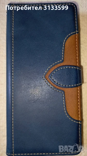 Нов кожен калъф за Samsung в синьо с магнитно закопчаване , снимка 1
